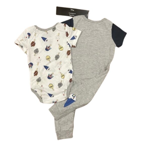 New! Baby Star Wars by Happy Threads Bodysuit & Romper 2pc Set 6-9M - Picture 3 of 7